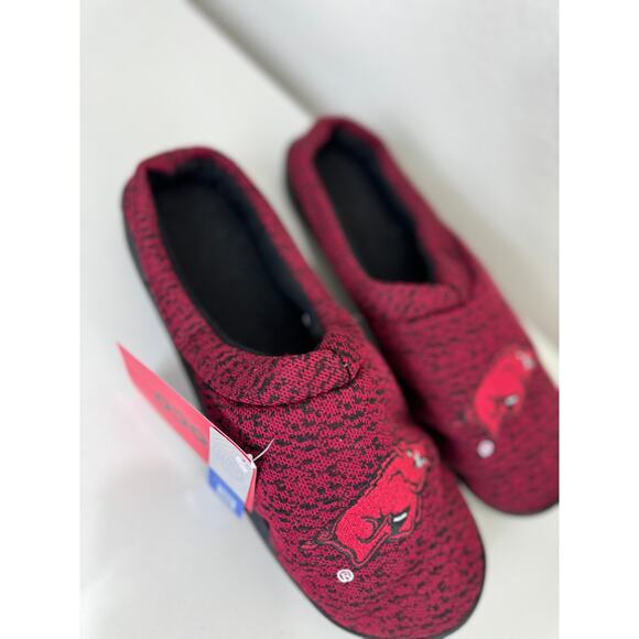 NWT FOCO Men's NCAA College Team Logo Poly Knit Cup Sole Slippers Arkansas 9 - Picture 11 of 11